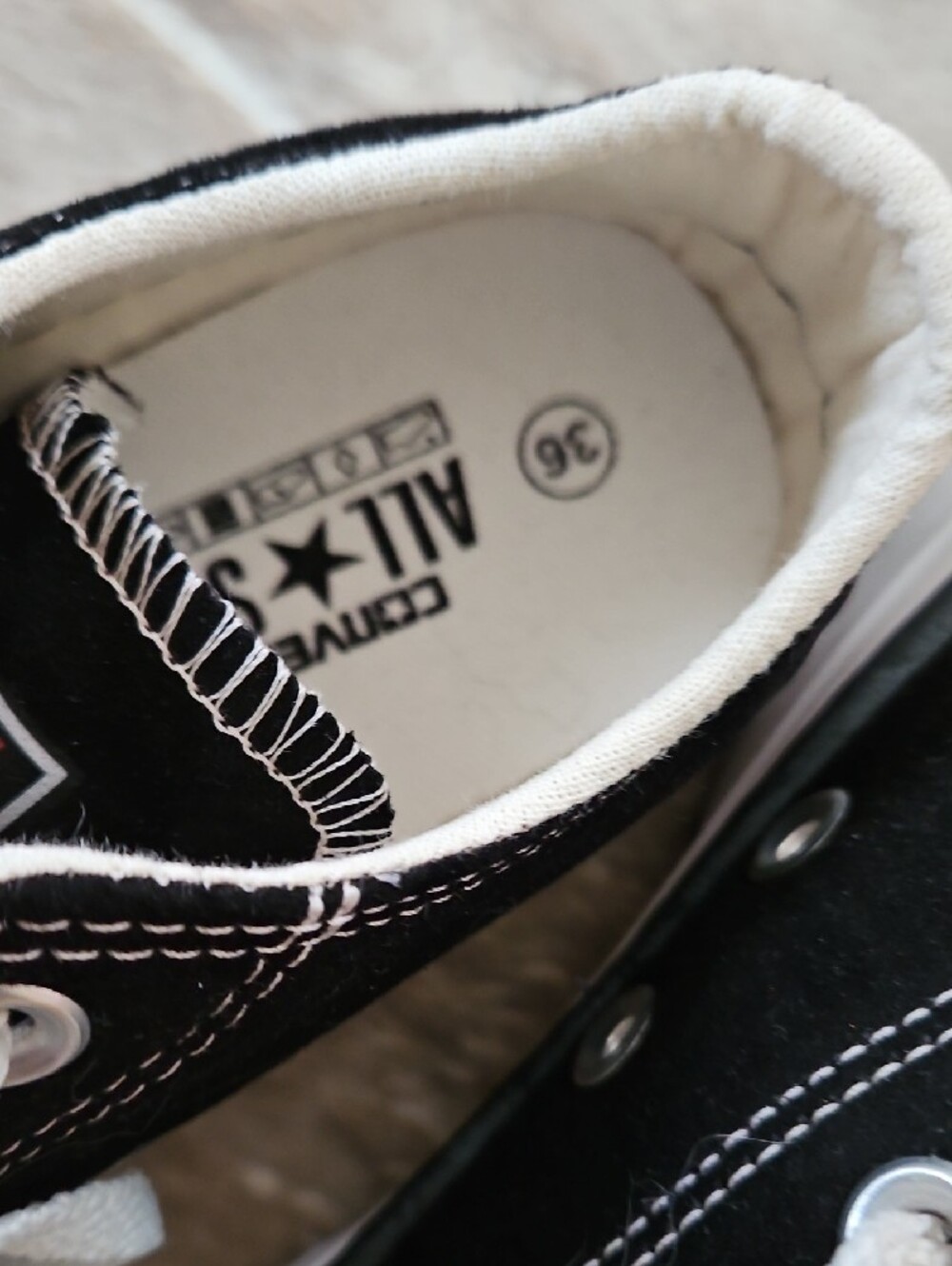 Converse Black Low Top Sneakers with Pink Logo Patch - Picture 3 of 3